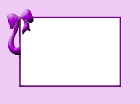 Baby violet border with a bow