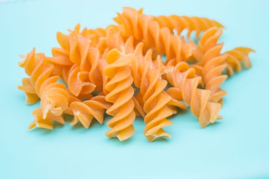 Fusilli prepare for pasta cuisine, stock photo