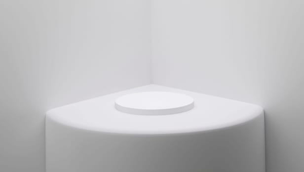 Interior white space. for product display or exhibition. 3D render