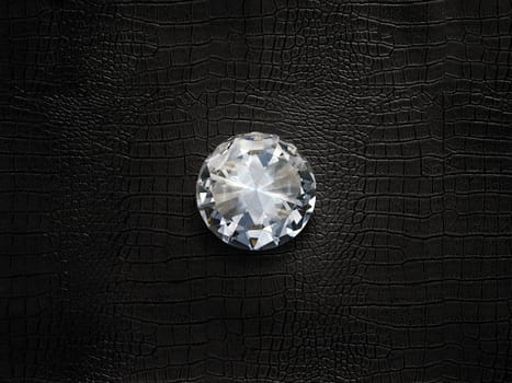 diamond on a black leather background