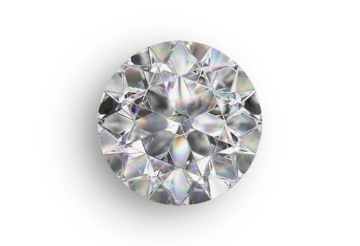 high quality diamonds on white background.3d render