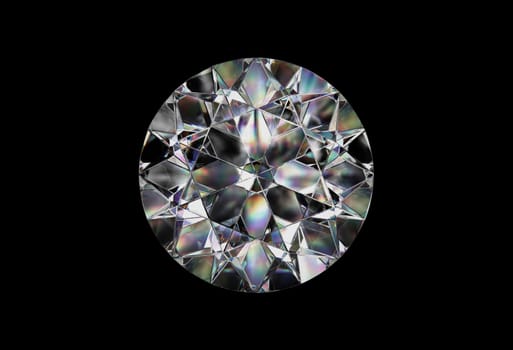 high quality diamonds on black background.3d render
