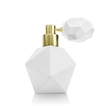 Perfume bottle on a white background. 3d render