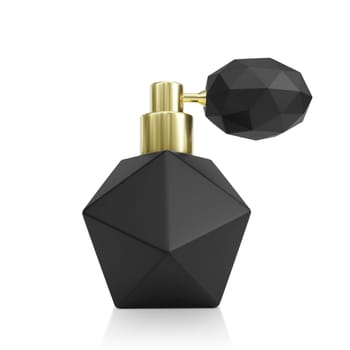 Perfume bottle on a white background. 3d render