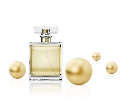 Perfume bottle on a white background. 3d render