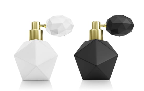 Perfume bottle on a white background. 3d render