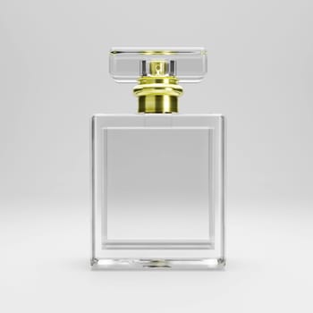 Perfume bottle on a white background. 3d render