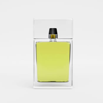 Perfume bottle on a white background. 3d render
