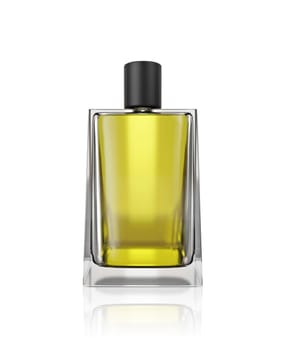 Perfume bottle on a white background. 3d render