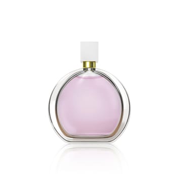 Perfume bottle on a white background. 3d render