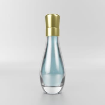 Perfume bottle on a white background. 3d render