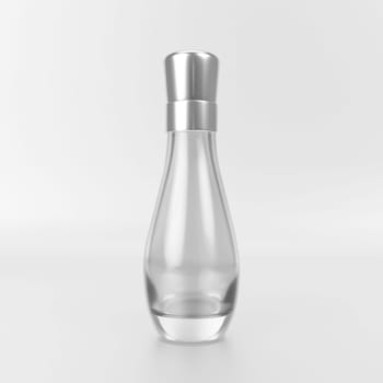 Perfume bottle on a white background. 3d render