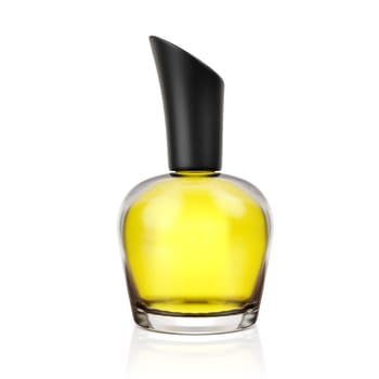Perfume bottle on a white background. 3d render