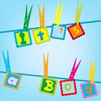 baby boy announcement