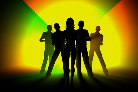 party background rays of music behind 3d