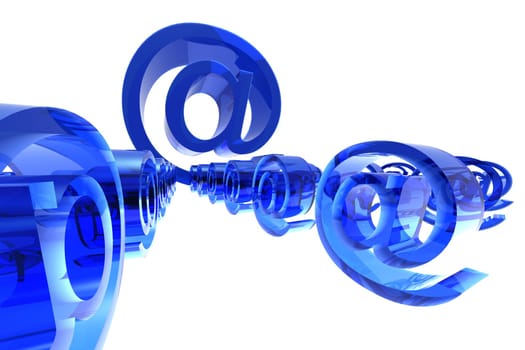 incoming email character 3d abstract mail concept