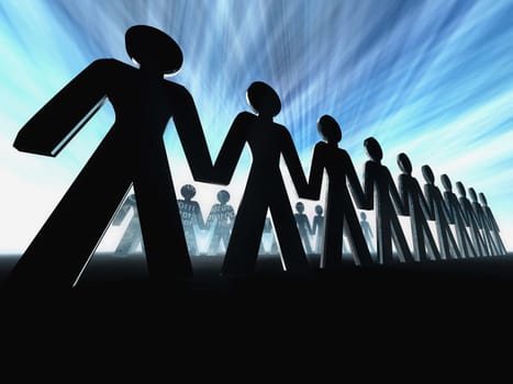 business team succes 3d concept