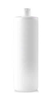The White blank plastic bottles isolated on white background.