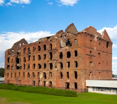 The destroyed mill in the city of Volgograd, Russia.
