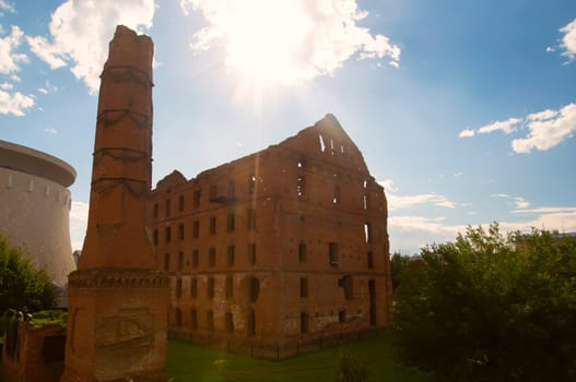 The destroyed mill in the city of Volgograd, Russia.