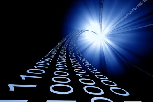 data flow 3d abstract background