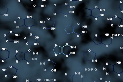 dna chemistry 3d abstract background