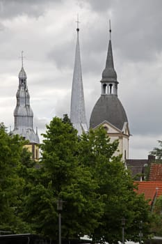 Three-tower view in Lemgo
