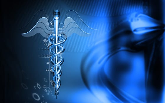 Digital illustration of Medical symbol in colour background