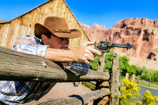 SOUTH WEST - A cowboy takes time to rest and reflect.