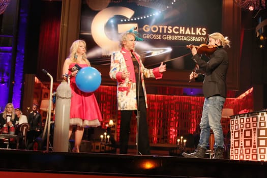Thomas Gottschalk,Barbara Schoeneberger,Lena Gercke,birthday show by Thomas Gottschalk on RTL,Berlin,18.05.2015