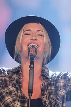 Sarah Connor,birthday show by Thomas Gottschalk on RTL,Berlin,18.05.2015