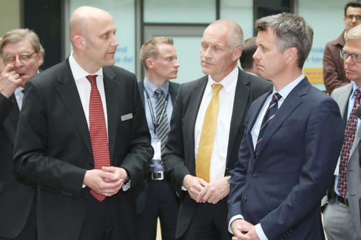 Crown Prince Frederik ,Dr. Nils Rohde,the Daenian Crown Prince Frederik visits the Asklepios Klinik Barmbek,Hamburg,19.05.2015