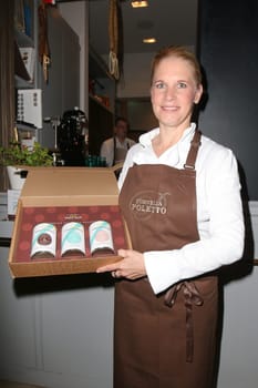Cornelia Poletto,press event for the start of the "HARDYS TRAUM EDITION CORNELIA POLETTO"" dog food,at Cucina Cornelia Poletto,Hamburg,19.05.2015"
