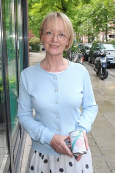 Helga Frambach (HARDYS MANUFAKTUR for dog food),press event for the start of the "HARDYS TRAUM EDITION CORNELIA POLETTO"" dog food,at the Cucina Cornelia Poletto,Hamburg,19.05.2015"