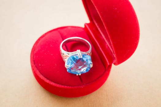 Beautiful gem stone classic jewellery ring, stock photo