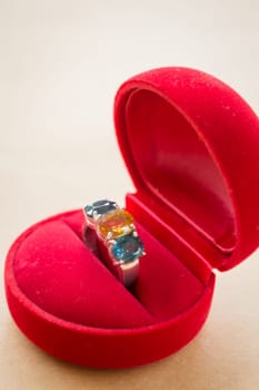 Gem stone fine jewellery ring, stock photo