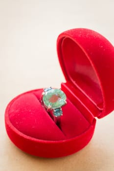 Gem stone fine jewellery ring, stock photo
