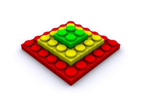 lego-pyramid. 3d