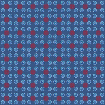Abstract seamless polygon pattern on blue background