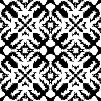 Trident Silhouette Seamless Pattern Isolated on White Background.