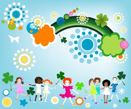 kids enjoying springtime