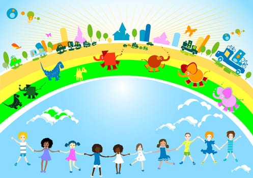 kids, cars and animals