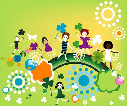 kids enjoying springtime
