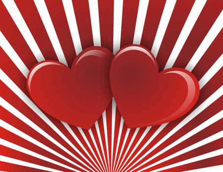 handmade paper hearts background