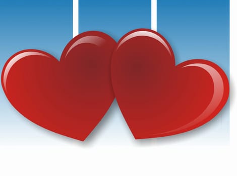 handmade paper hearts background