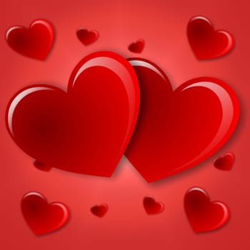 handmade paper hearts background