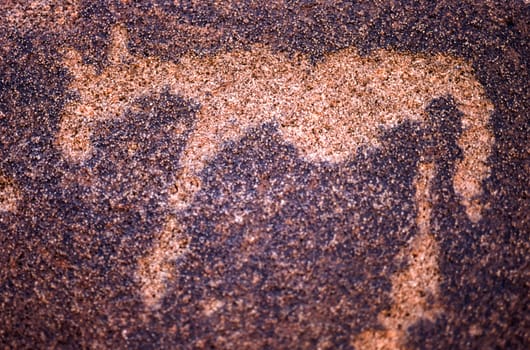 petroglyphs of the archaeological site of twyfelfontein, africa, namibia.