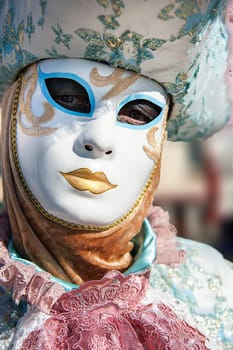 VENICE, ITALY - Febrary 20 2020: The masks of the Venice carnival 2020