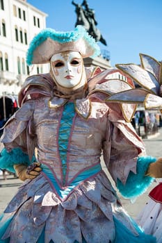 VENICE, ITALY - Febrary 20 2020: The masks of the Venice carnival 2020