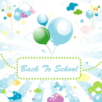 back to school  abstract colorful design for kids